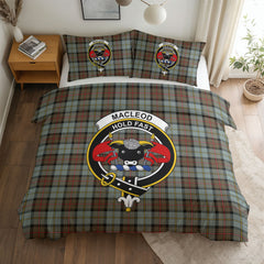 MacLeod of Harris Weathered Tartan Crest Bedding Set