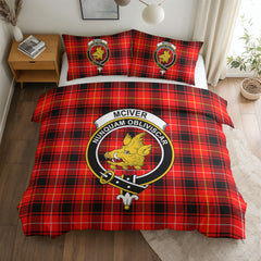 McIver Modern Tartan Crest Bedding Set