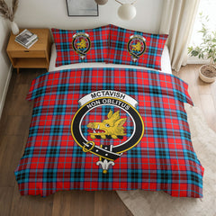 McTavish Modern Tartan Crest Bedding Set