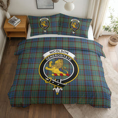 Nicolson Hunting Ancient Tartan Crest Bedding Set