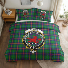 Young Modern Tartan Crest Bedding Set