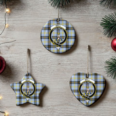 Bell of the Borders Tartan Crest Christmas Ceramic Ornament