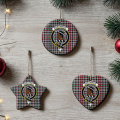 Borthwick Ancient Tartan Crest Christmas Ceramic Ornament