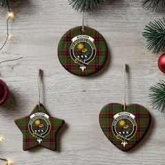 Buchan Modern Tartan Crest Christmas Ceramic Ornament