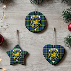 Campbell Argyll Ancient Tartan Crest Christmas Ceramic Ornament