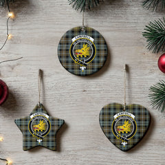 Campbell Argyll Weathered Tartan Crest Christmas Ceramic Ornament