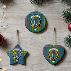 Carmichael Ancient Tartan Crest Christmas Ceramic Ornament