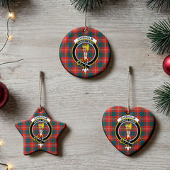 Chisholm Ancient Tartan Crest Christmas Ceramic Ornament