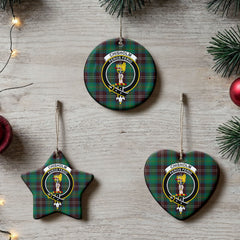 Chisholm Hunting Ancient Tartan Crest Christmas Ceramic Ornament