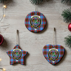 Crichton Tartan Crest Christmas Ceramic Ornament