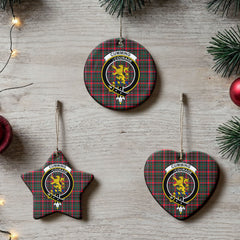 Cumming Hunting Modern Tartan Crest Christmas Ceramic Ornament