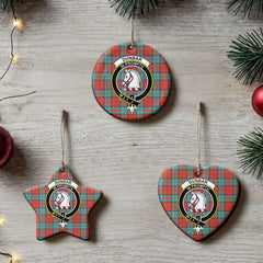 Dunbar Ancient Tartan Crest Christmas Ceramic Ornament