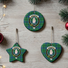 Duncanson Tartan Crest Christmas Ceramic Ornament