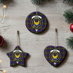 Durie Tartan Crest Christmas Ceramic Ornament