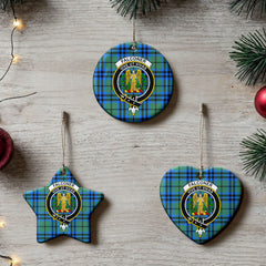 Falconer Tartan Crest Christmas Ceramic Ornament