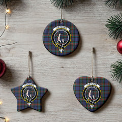 Fletcher of Dunans Tartan Crest Christmas Ceramic Ornament
