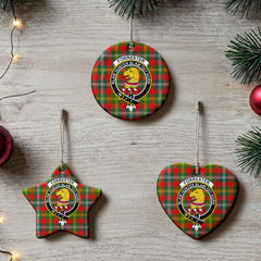 Forrester Tartan Crest Christmas Ceramic Ornament