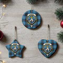 Garden Tartan Crest Christmas Ceramic Ornament