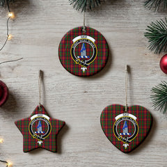 Ged Tartan Crest Christmas Ceramic Ornament