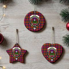 Gow (of Skeoch) Tartan Crest Christmas Ceramic Ornament