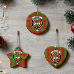Grierson Tartan Crest Christmas Ceramic Ornament