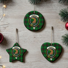 Halkett Tartan Crest Christmas Ceramic Ornament