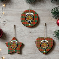 Hay Ancient Tartan Crest Christmas Ceramic Ornament