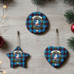 Home Ancient Tartan Crest Christmas Ceramic Ornament