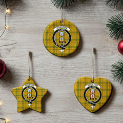 Houston Tartan Crest Christmas Ceramic Ornament