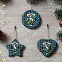Hunter Ancient Tartan Crest Christmas Ceramic Ornament