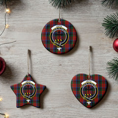Leith Tartan Crest Christmas Ceramic Ornament