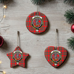 MacBean Tartan Crest Christmas Ceramic Ornament