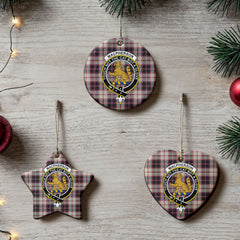 MacPherson Hunting Ancient Tartan Crest Christmas Ceramic Ornament