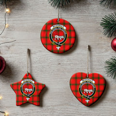 McDonald of Sleat Tartan Crest Christmas Ceramic Ornament