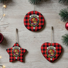 McGregor Rob Roy Modern Tartan Crest Christmas Ceramic Ornament
