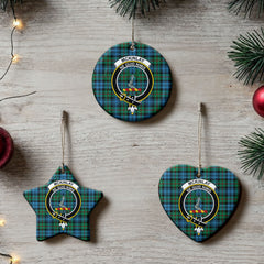McKinlay Ancient Tartan Crest Christmas Ceramic Ornament