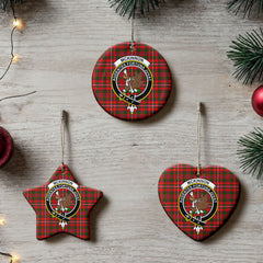 McKinnon Modern Tartan Crest Christmas Ceramic Ornament