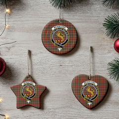 McKintosh Hunting Weathered Tartan Crest Christmas Ceramic Ornament