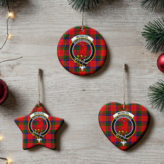 McNicol (of Scorrybreac) Tartan Crest Christmas Ceramic Ornament