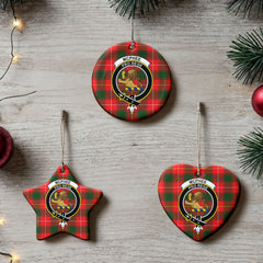 McPhee Tartan Crest Christmas Ceramic Ornament