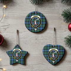 McRae Hunting Ancient Tartan Crest Christmas Ceramic Ornament