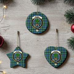 Mowat Ancient Tartan Crest Christmas Ceramic Ornament