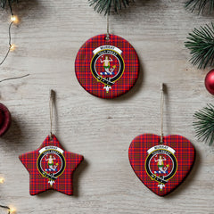 Murray (of Dysart) Tartan Crest Christmas Ceramic Ornament