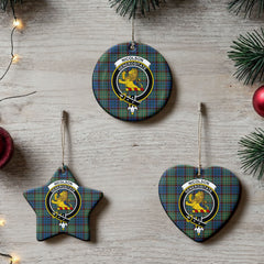 Nicolson Hunting Ancient Tartan Crest Christmas Ceramic Ornament