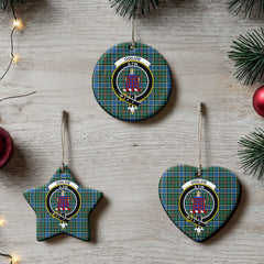 Ogilvie Hunting Ancient Tartan Crest Christmas Ceramic Ornament