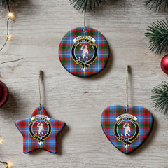 Pennycook Tartan Crest Christmas Ceramic Ornament