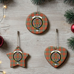 Scott Ancient Tartan Crest Christmas Ceramic Ornament