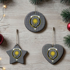 Shepherd Tartan Crest Christmas Ceramic Ornament