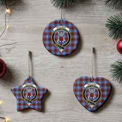 Spalding Tartan Crest Christmas Ceramic Ornament