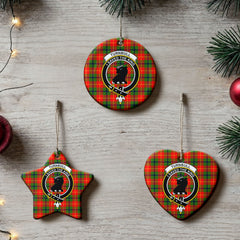 Turnbull Dress Tartan Crest Christmas Ceramic Ornament